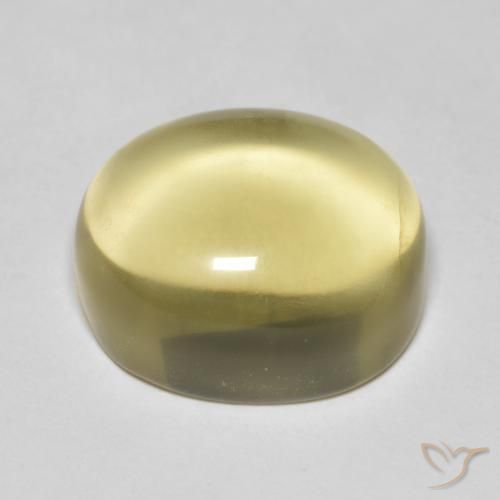 Quartz Gemstone in 15 x 12.8 mm Size for Sale, Quartz Stone in Light Yellow Color