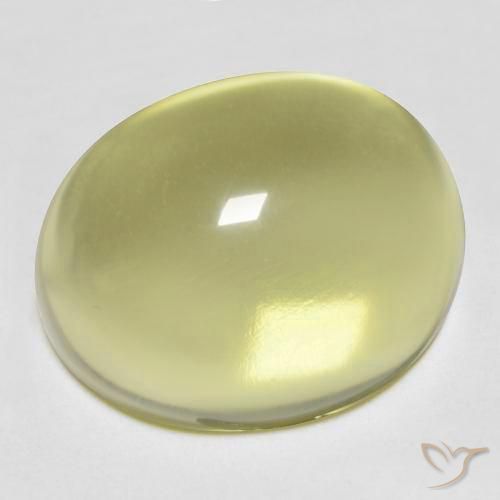 24.51 ct Yellow Quartz Stone, Natural Quartz in Oval Cabochon Shape for Sale