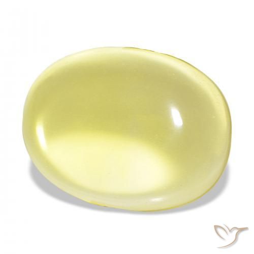 20.89 ct Yellow Quartz Stone, Natural Quartz in Oval Cabochon Shape for Sale