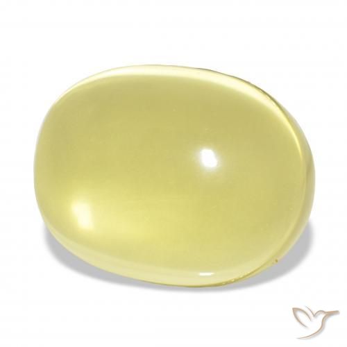 29.37 ct Yellow Quartz Stone, Natural Quartz in Oval Cabochon Shape for Sale