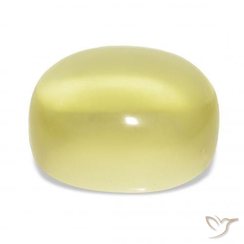 Quartz Gemstone in 20.1 x 15.8 mm Size for Sale, Quartz Stone in Light Yellow Color