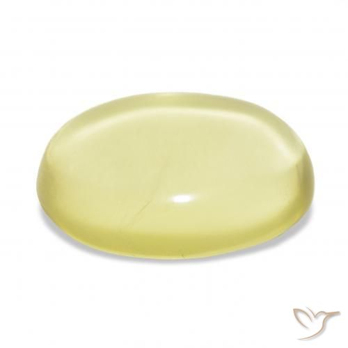 Quartz Gemstone in 25 x 18 mm (calibrated) Size for Sale, Quartz Stone in Light Yellow Color