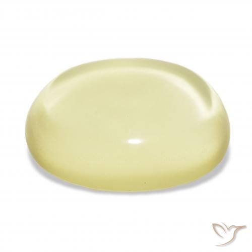 Quartz Gemstone in 23.9 x 19.1 mm Size for Sale, Quartz Stone in Light Yellow Color
