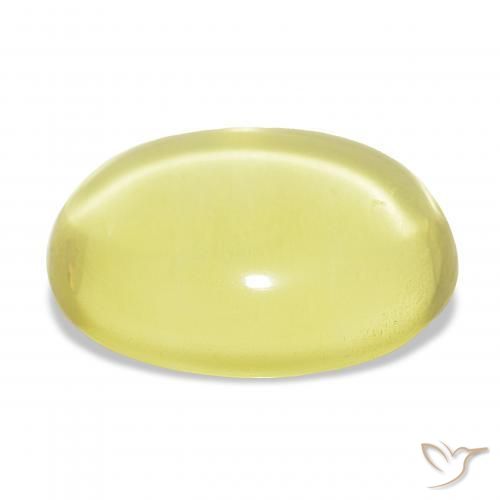 Quartz Gemstone in 25 x 18 mm (calibrated) Size for Sale, Quartz Stone in Light Yellow Color