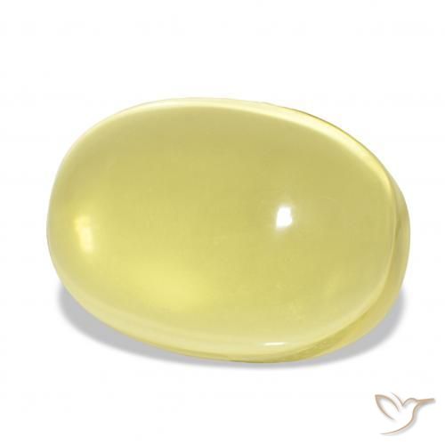 27.70 ct Yellow Quartz Stone, Natural Quartz in Oval Cabochon Shape for Sale