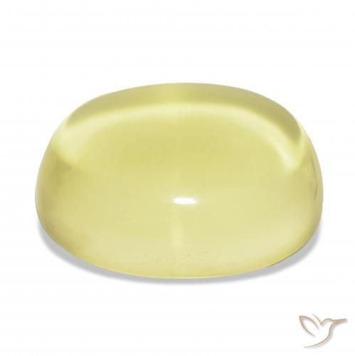 Quartz Gemstone in 30.2 x 23.5 mm Size for Sale, Quartz Stone in Light Yellow Color
