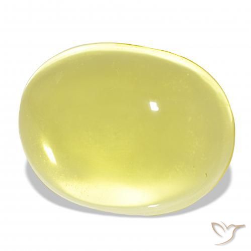 54.69 ct Yellow Quartz Stone, Natural Quartz in Oval Cabochon Shape for Sale