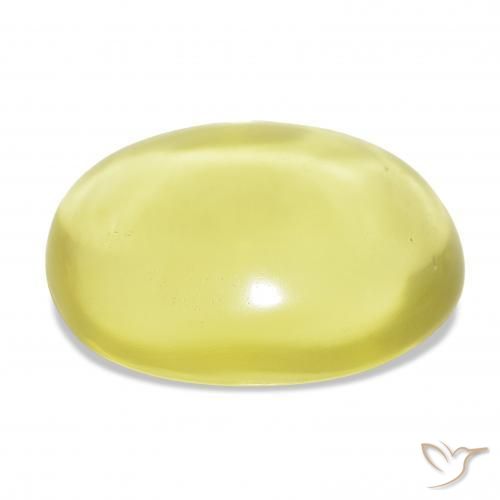 Quartz Gemstone in 31.1 x 24.1 mm Size for Sale, Quartz Stone in Light Yellow Color