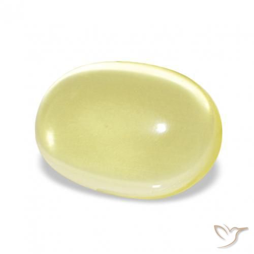 3.29 ct Yellow Quartz Stone, Natural Quartz in Oval Cabochon Shape for Sale