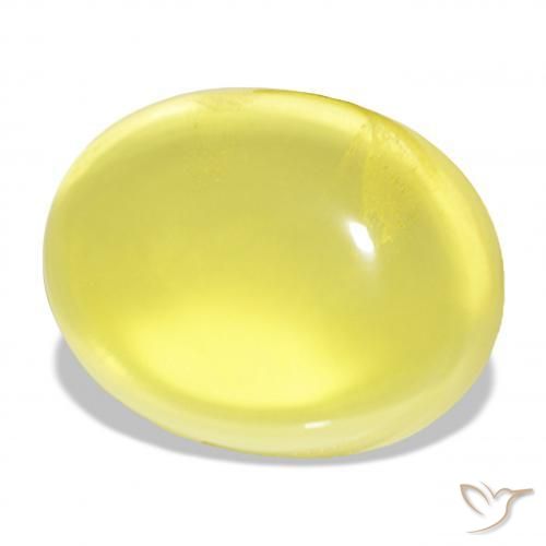 46.40 ct Yellow Quartz Stone, Natural Quartz in Oval Cabochon Shape for Sale