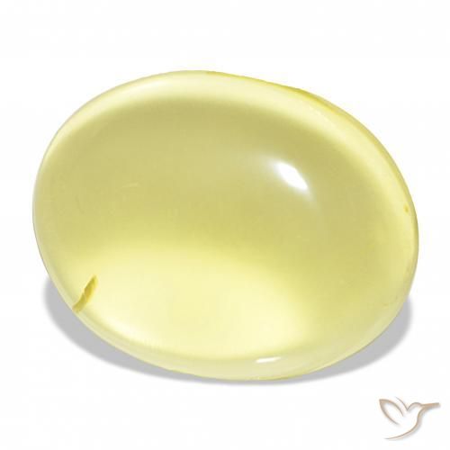 43.30 ct Yellow Quartz Stone, Natural Quartz in Oval Cabochon Shape for Sale
