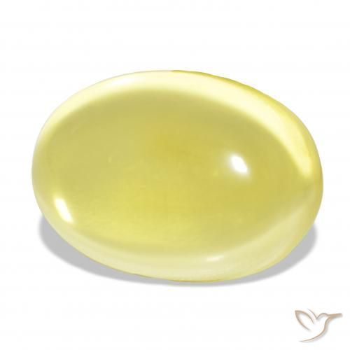 51.98 ct Yellow Quartz Stone, Natural Quartz in Oval Cabochon Shape for Sale