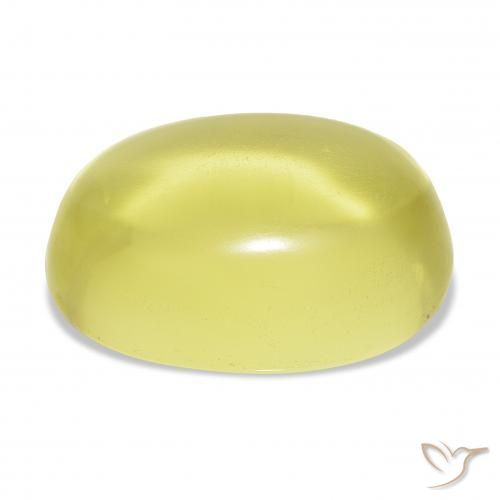 Quartz Gemstone in 28.3 x 20.4 mm Size for Sale, Quartz Stone in Light Yellow Color