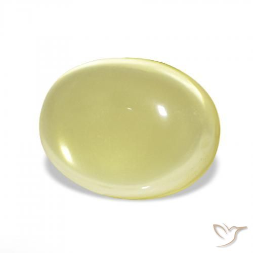 9.74 ct Yellow Quartz Stone, Natural Quartz in Oval Cabochon Shape for Sale