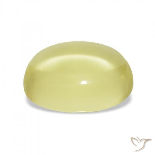Quartz Gemstone in 16.2 x 12.5 mm Size for Sale, Quartz Stone in Light Yellow Color
