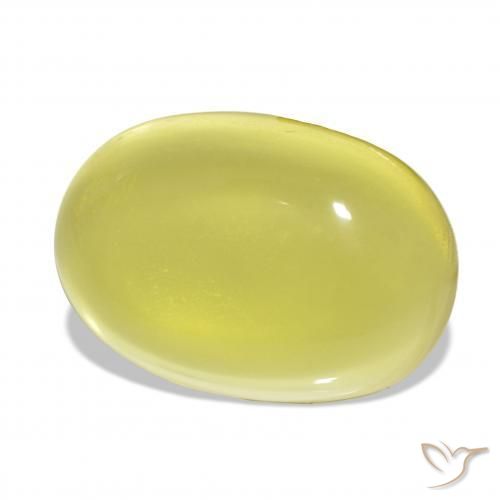 58.77 ct Yellow Quartz Stone, Natural Quartz in Oval Cabochon Shape for Sale