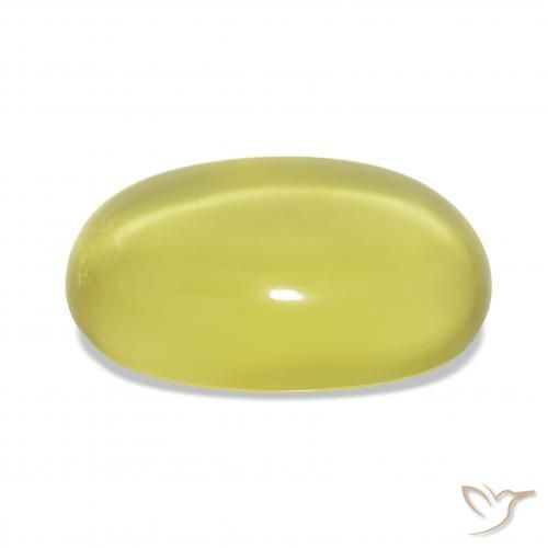 Quartz Gemstone in 33.4 x 23.1 mm Size for Sale, Quartz Stone in Light Yellow Color