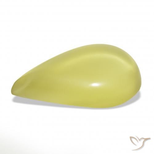 Quartz Gemstone in 32.7 x 19.7 mm Size for Sale, Quartz Stone in Light Yellow Color