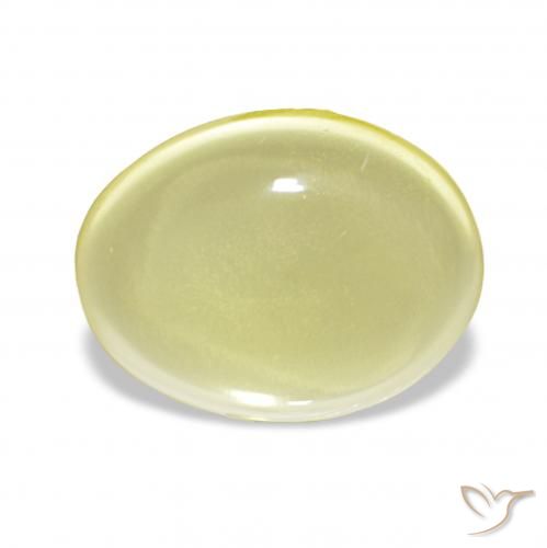 6.50ct Light Yellow Quartz, Oval, Transparent