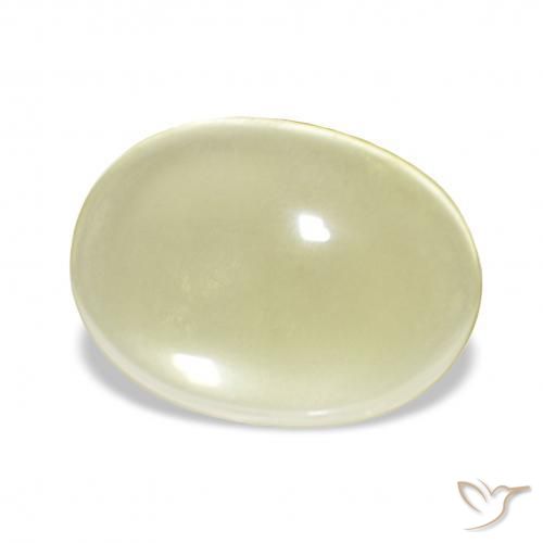 6.12 ct Yellow Quartz Stone, Natural Quartz in Oval Cabochon Shape for Sale