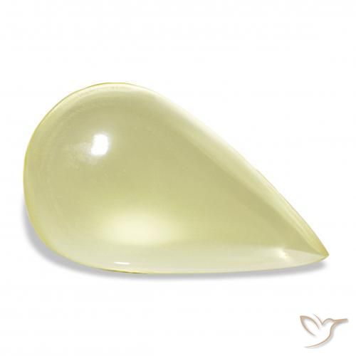 15.47 ct Yellow Quartz Stone, Natural Quartz in Pear Cabochon Shape for Sale