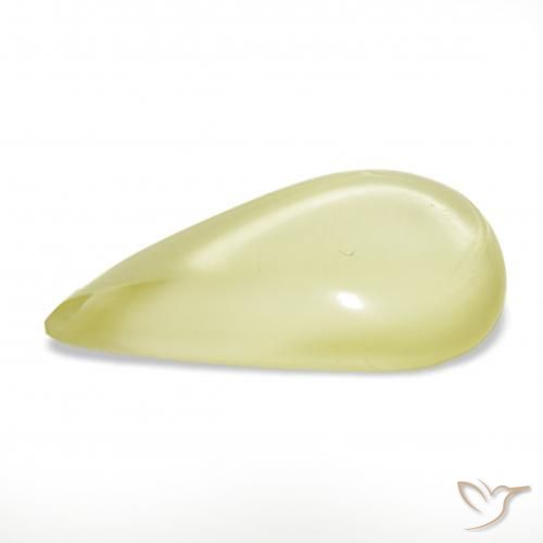 Quartz Gemstone in 27 x 15.8 mm Size for Sale, Quartz Stone in Medium Yellow Color