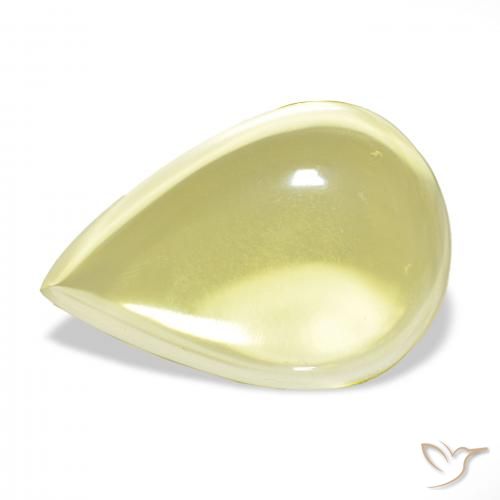52.29ct Light Yellow Quartz, Pear Shape, Transparent