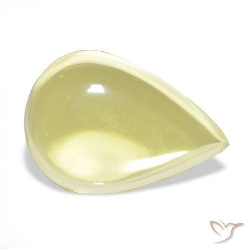52.29 ct Yellow Quartz Stone, Natural Quartz in Pear Cabochon Shape for Sale