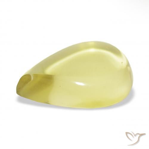 Quartz Gemstone in 33.3 x 23.2 mm Size for Sale, Quartz Stone in Light Yellow Color