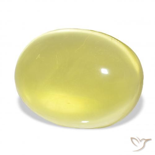 69.55 ct Yellow Quartz Stone, Natural Quartz in Oval Cabochon Shape for Sale