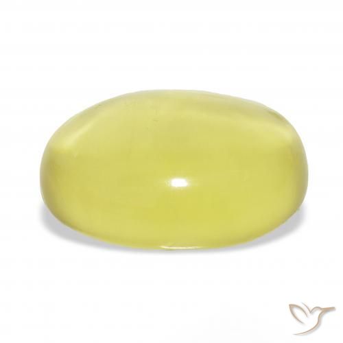 Quartz Gemstone in 33 x 25.1 mm Size for Sale, Quartz Stone in Light Yellow Color