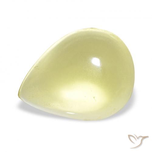 14.16ct Light Corn Yellow Quartz, Pear Shape, Transparent