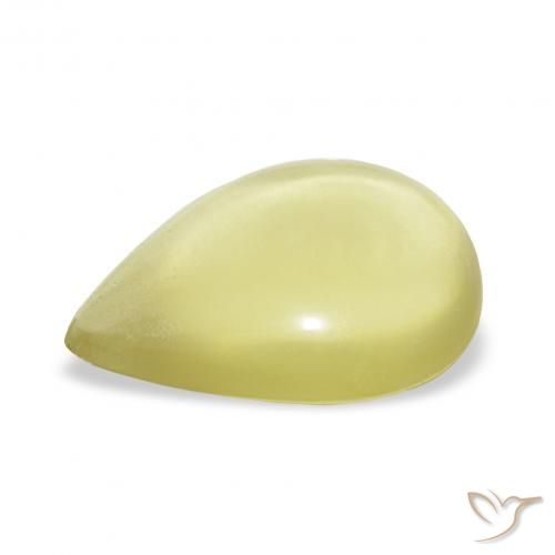 Quartz Gemstone in 22 x 17 mm Size for Sale, Quartz Stone in Light Corn Yellow Color