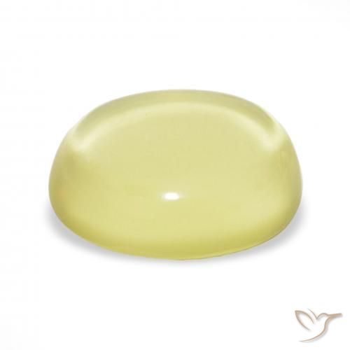 Quartz Gemstone in 21.6 x 18.5 mm Size for Sale, Quartz Stone in Light Yellow Color