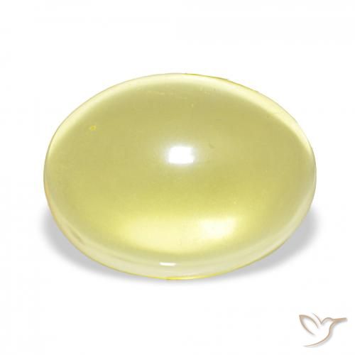20.83ct Light Yellow Quartz, Oval, Transparent