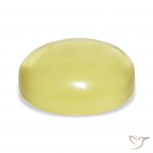 Quartz Gemstone in 30.8 x 24.2 mm Size for Sale, Quartz Stone in Light Yellow Color