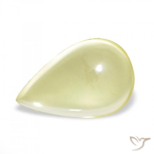 11.15ct Light Yellow Quartz, Pear Shape, Transparent