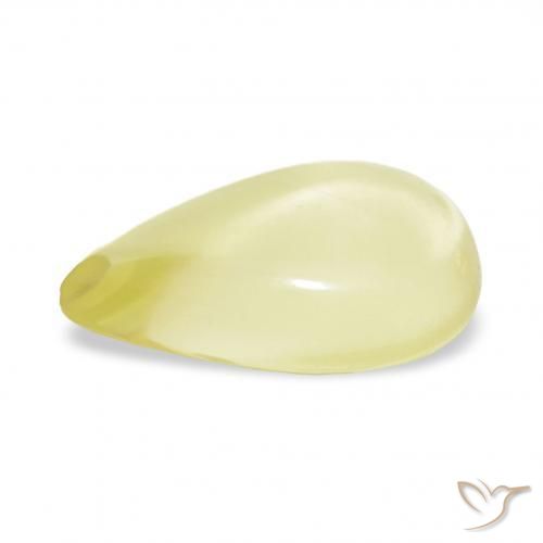 Quartz Gemstone in 21.1 x 13.6 mm Size for Sale, Quartz Stone in Light Yellow Color