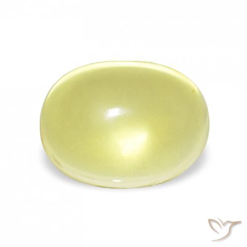 9.43ct Light Yellow Quartz, Oval, Transparent