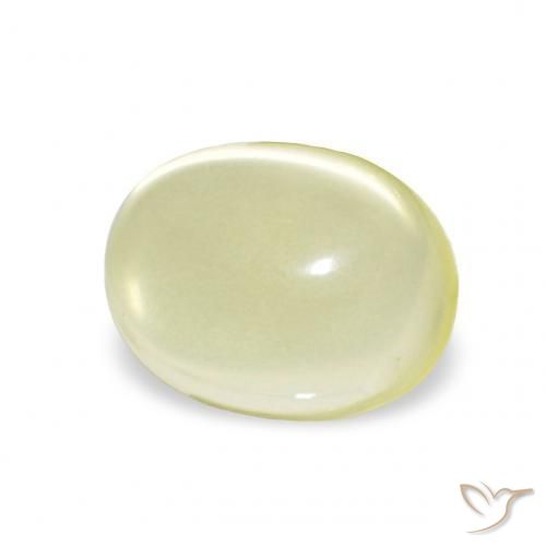 5.31 ct Yellow Quartz Stone, Natural Quartz in Oval Cabochon Shape for Sale