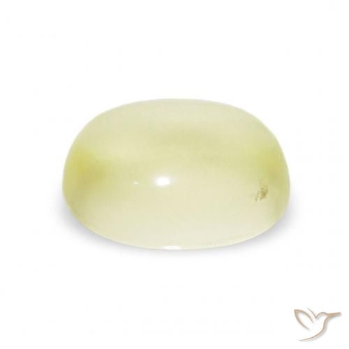 Quartz Gemstone in 12.5 x 9.7 mm Size for Sale, Quartz Stone in Pale Cream Yellow Color