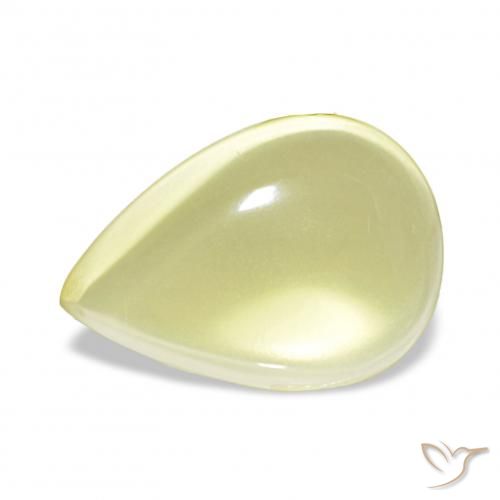 8.66ct Light Pineapple Yellow Quartz, Pear Shape, Transparent