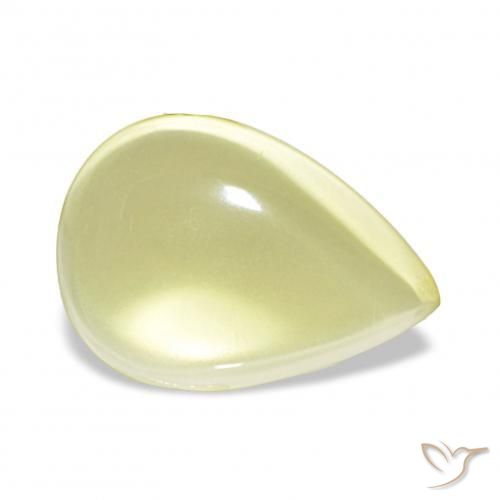 8.66 ct Yellow Quartz Stone, Natural Quartz in Pear Cabochon Shape for Sale