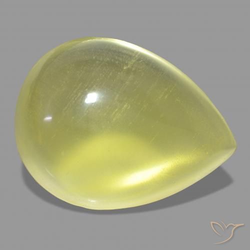 31.50 ct Yellow Quartz Stone, Natural Quartz in Pear Cabochon Shape for Sale