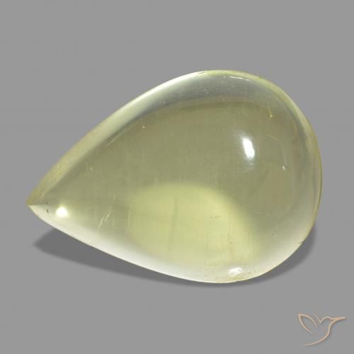 15.99 ct Yellow Quartz Gemstone, Quartz Gem in Pear Cabochon Shape for Sale.