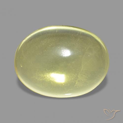 9.59 ct Yellow Quartz Gemstone, Quartz Gem in Oval Cabochon Shape for Sale.