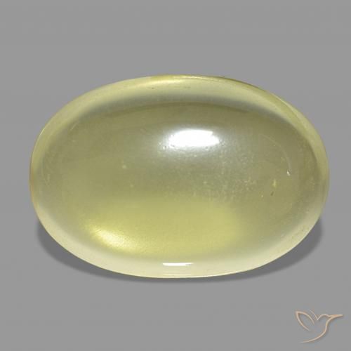 27.34 ct Yellow Quartz Gemstone, Quartz Gem in Oval Cabochon Shape for Sale.