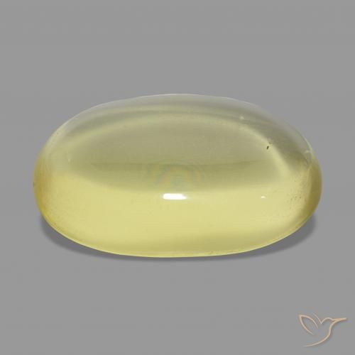 Quartz Gemstone in 25.9 x 17.6 mm Size for Sale, Quartz Stone in Light Yellow Color