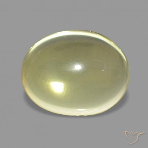4.65 ct Yellow Quartz Gemstone, Quartz Gem in Oval Cabochon Shape for Sale.