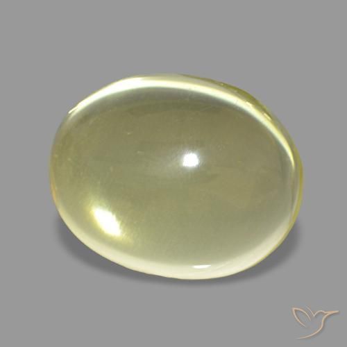 4.65 ct Yellow Quartz Stone, Natural Quartz in Oval Cabochon Shape for Sale